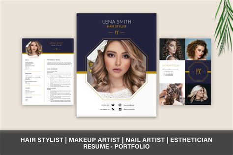 Hair Stylist Resume Portfolio | Resume Templates ~ Creative Market