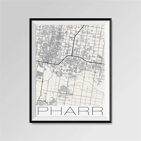 PHARR Texas Map Pharr City Map Print Pharr Map Poster Pharr | Etsy