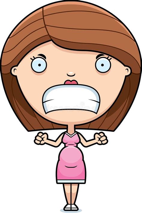 Angry Cartoon Pregnant Woman Stock Vector - Illustration of frown ...