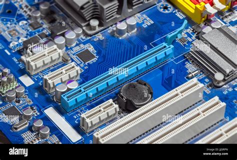 Close up PCI Express slots on motherboard Stock Photo - Alamy