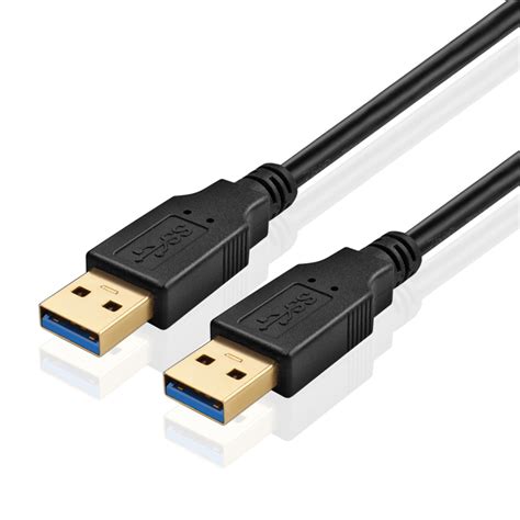 USB 3.0 Cable A-Male to A-Male (15 FT) Type A to A Male Premium Gold Plated SuperSpeed USB ...