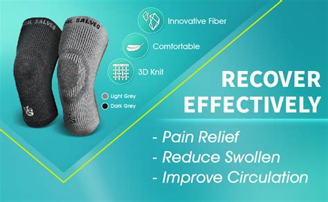Vital Salveo-Germanium Knee Compression Joint Protection Recovery Knee Sleeve/Brace S-Support ...