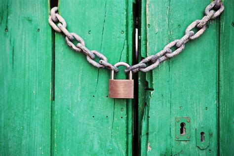 Free Images : wood, chain, steel, green, color, blue, gate, door, padlock, wooden, closed, lock ...