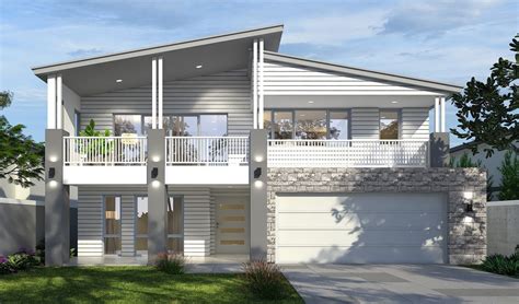 Reverse Living 2 Storey Home Designs With Front Balcony | Front View Home Designs in Mandurah ...