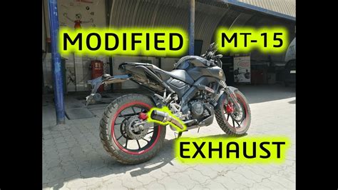 YAMAHA MT-15 Modified | Exhaust, colour, auto ignition, and many more...! - YouTube