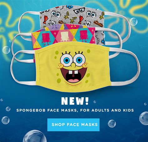 NickALive!: Nickelodeon Launches SpongeBob Face Mask Collection to Raise Money for Save the ...