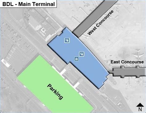 Hartford Bradley BDL Airport Terminal Map