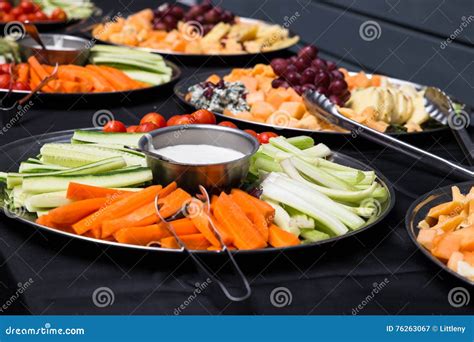 Buffet platters stock image. Image of party, table, vegetarian - 76263067