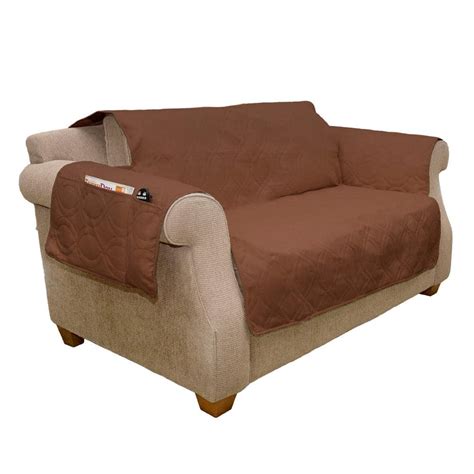 Petmaker Non-Slip Brown Waterproof Love Seat Slipcover-M320126 - The Home Depot