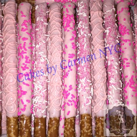 Pink Chocolate Covered Pretzels | Pink chocolate, Chocolate covered pretzels, Birthday treats