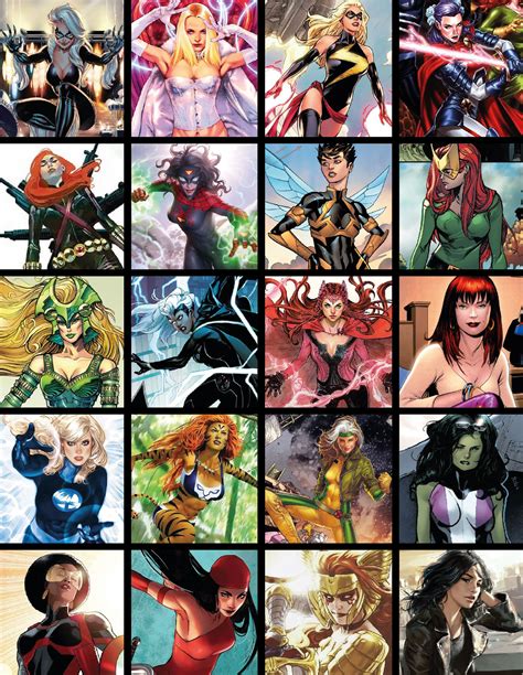 My Top 20 Beautiful Female Marvel Heroes. What about yours ? : r/Marvel