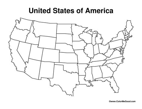 United States Map Coloring Worksheet Coloring Pages