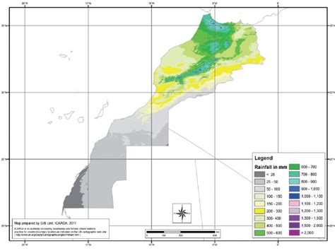 Rainfall zones of Morocco. | Download Scientific Diagram