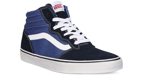 Vans Men's Milton Hi-top Sneakers in Blue for Men | Lyst