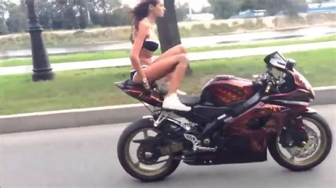 Motorcycle Stunt Girl - YouTube