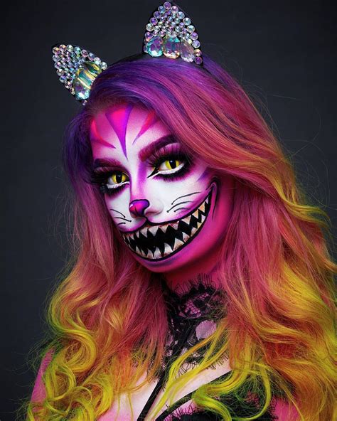 Whimsical Cheshire Cat Makeup Look