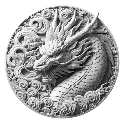Dragon Portrait, Laser Engrave File - Black And White Background - High Resolution Images For ...