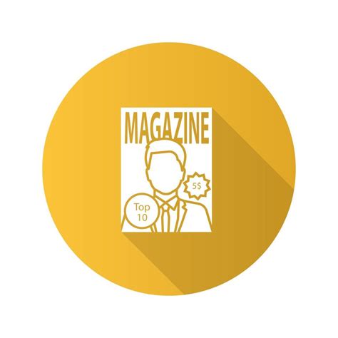 Magazine flat design long shadow glyph icon 3766634 Vector Art at Vecteezy