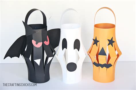 Halloween Paper Lanterns Kid Craft - The Crafting Chicks