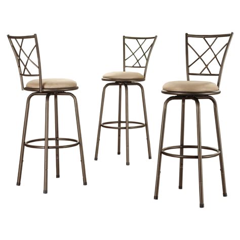 Weston Home X-Back Adjustable Kitchen Bar Stools - 24" to 29", Set of 3 ...