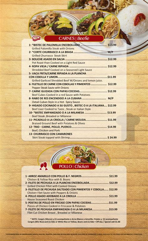 Menu | Capri Bakery & Restaurant