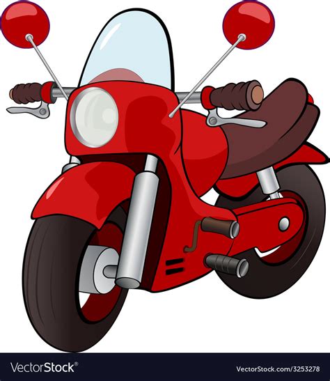 Cartoon motorcycle Royalty Free Vector Image - VectorStock