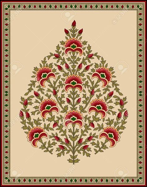 Seamless indian mughal flower motif – Artofit