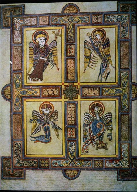 [Unknown, Book of Kells: symbols of the Four Evangelists, tempera/vellum, British Isles, late ...