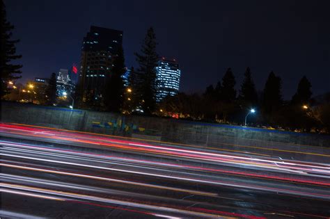 Downtown Sacramento light trails