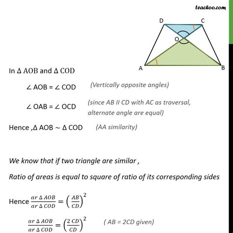 Ex 6.4, 2 - Diagonals of a trapezium ABCD with AB || DC - Ex 6.4