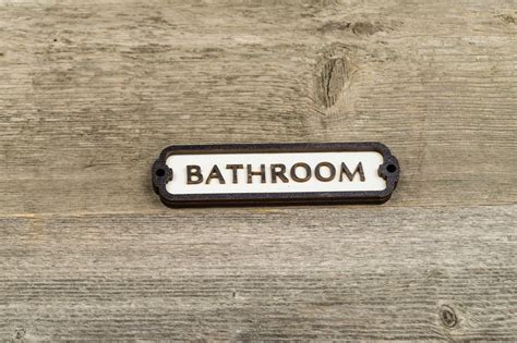 Bathroom Door Sign Toilet Door Sign Door Plaque Vintage - Etsy