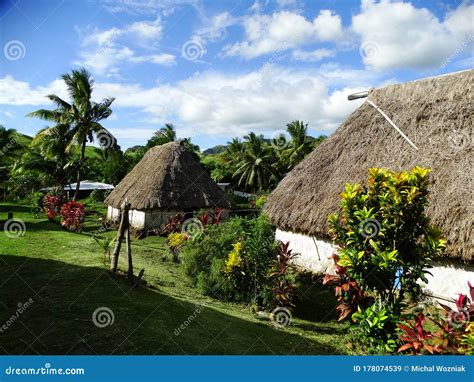 Fiji - Traditional Houses - Bure at the Navala Village Stock Image - Image of northerncentral ...