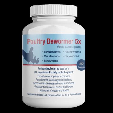 Poultry Dewormer 5x 50ct Capsule (Fenbendazole) - Alliance Animal Care