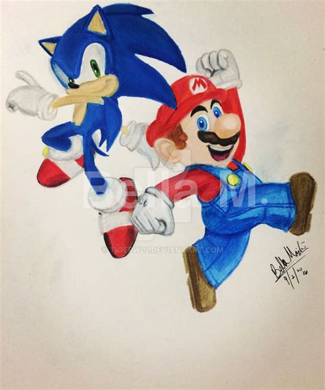 Sonic and Mario by Tigerw01 on DeviantArt