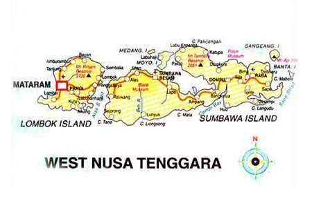 WEST NUSA TENGGARA, THE INDONESIA TOURISM : MAP