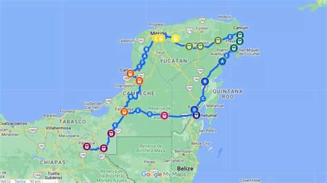 Mayan Train Route Maps - Tren Maya Planned To Open In 2023 & City Stops