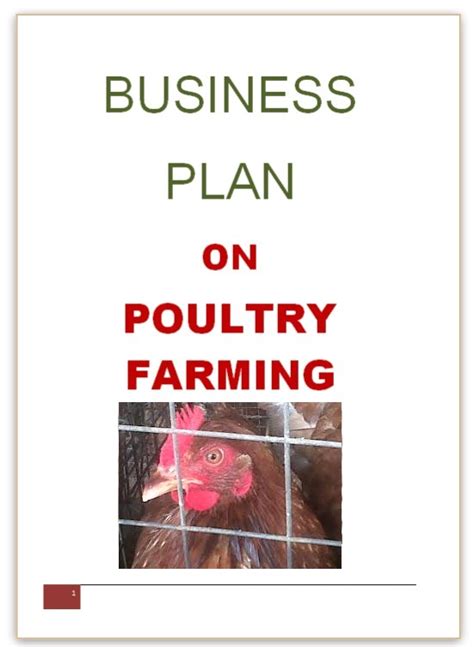 Free Poultry Business Plan Template Pdf | williamson-ga.us