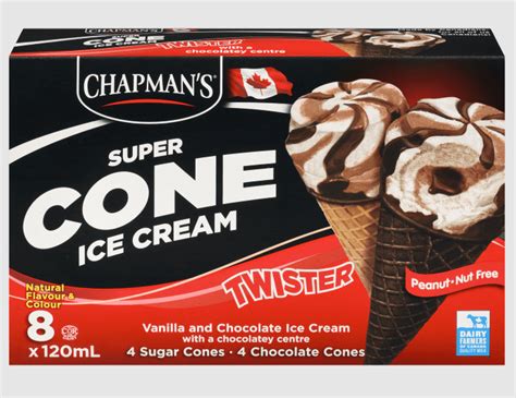 Chapman's Super Chocolate Twister Ice Cream Cone - IlmHub Halal Foods ...