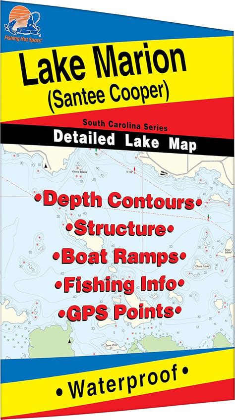 Lake Marion Fishing Map (Santee Cooper), Charts & Maps - Amazon Canada