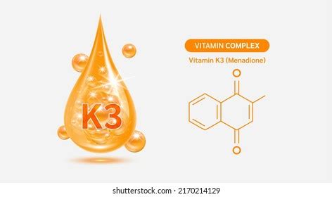 Vitamin K3 Drop Structure Isolated On Stock Vector (Royalty Free ...