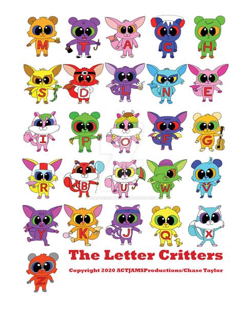 Letter Critters Introduction Order chart by ChasesCreations on DeviantArt