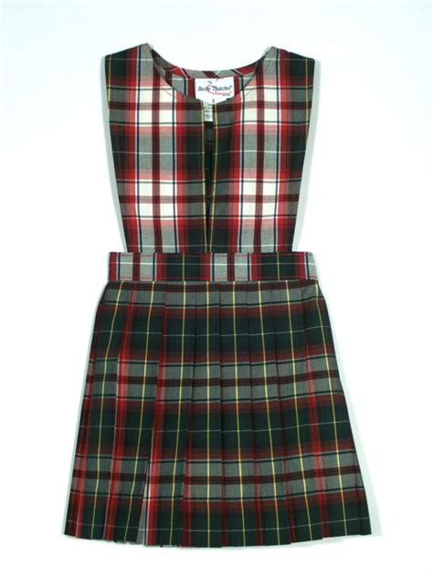 CALVARY Baptist Academy Plaid Jumpers (Elderwear) Model 72 Split Front Bib style - Sports World