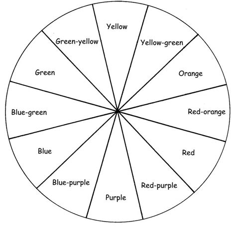 Color Wheel Worksheet