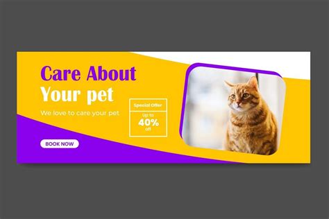 Pet Facebook Cover Template Graphic by coxvect · Creative Fabrica