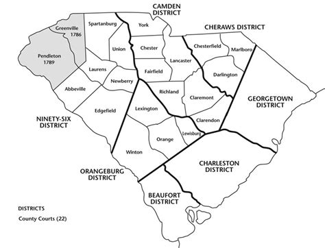 South Carolina Districts and Counties in 1786 in 2022 | Family tree genealogy, South carolina ...