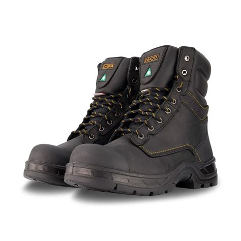 Men's 877 8 Inch Insulated Leather Safety Work Boots Steel Toe Plated ...