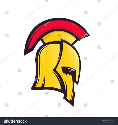 Spartan Helmet Vector Illustration Stock Vector (Royalty Free) 662475958