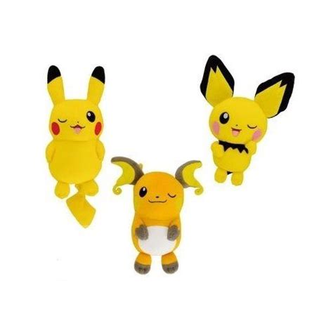 Pokemon Pikachu Raichu Pichu mascot Plush set of 3 XY&Z Relaxation time Japan | #1918644192