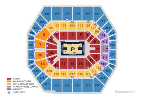 Indiana Pacers Home Schedule 2019-20 & Seating Chart | Ticketmaster Blog