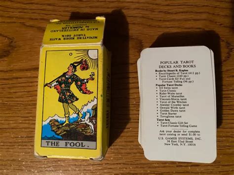 RARE 1971 MINIATURE Rider Waite Tarot Deck 78 Cards Box US Games $40.00 ...
